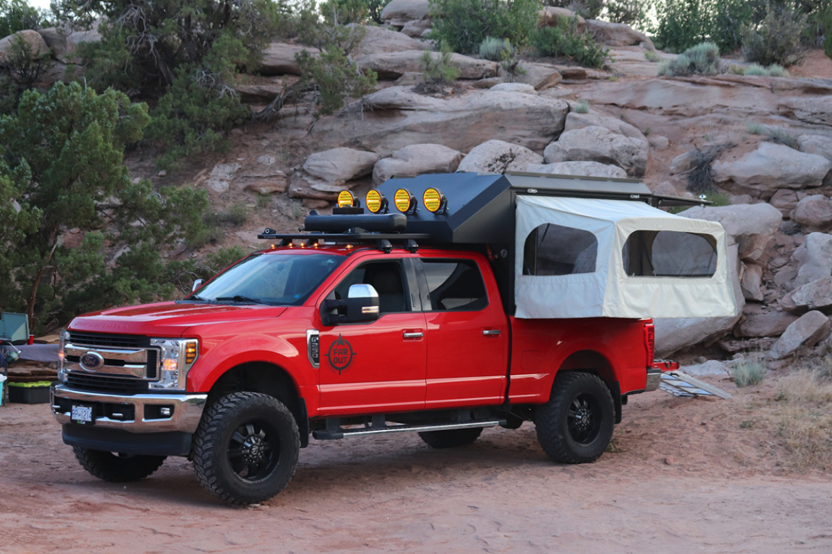 Pickup truck top topper camper